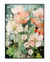 北歐風清新 花卉 晶瓷面掛畫 裝飾掛畫連鋁畫框 70X90CM DF